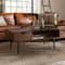 Walker Edison; Dark Walnut Mid Century Modern Wood & Glass Coffee Table; Category:Accent & End Tables; Image:3